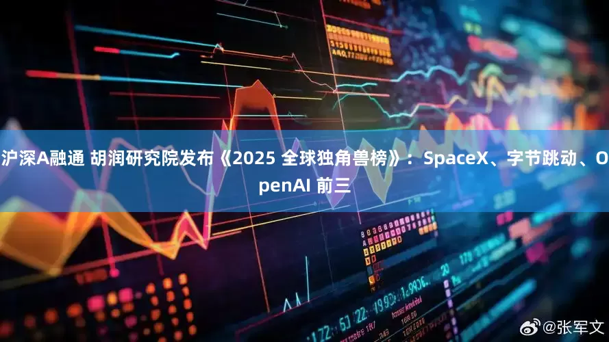 沪深A融通 胡润研究院发布《2025 全球独角兽榜》：SpaceX、字节跳动、OpenAI 前三